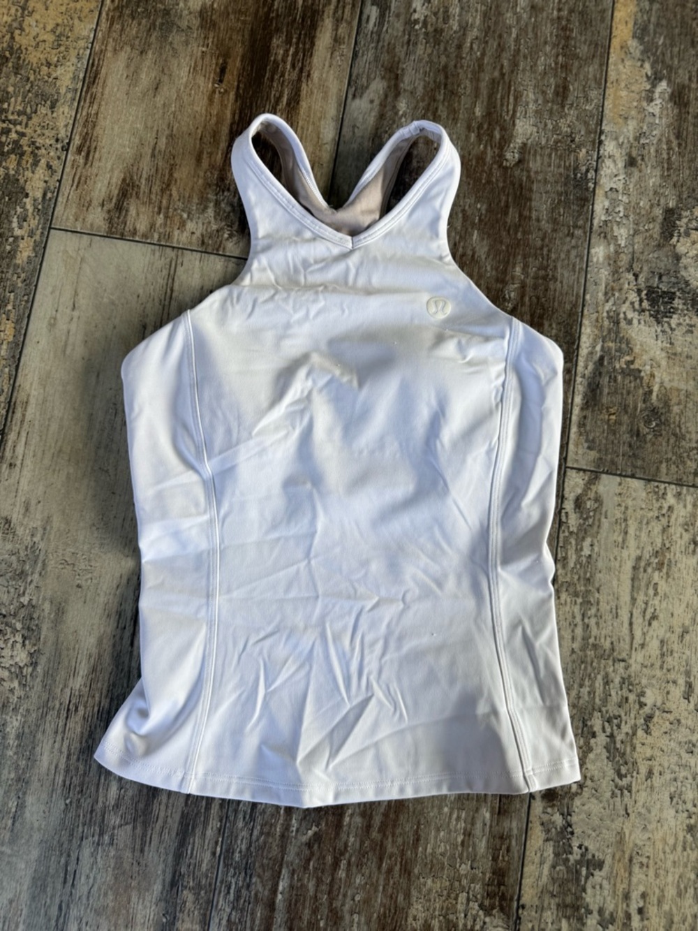 2 for $30 sale: Lululemon white workout tank top with built in sports bra - XS